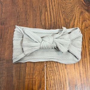 Baby Bling Headband Bow - ribbed tan